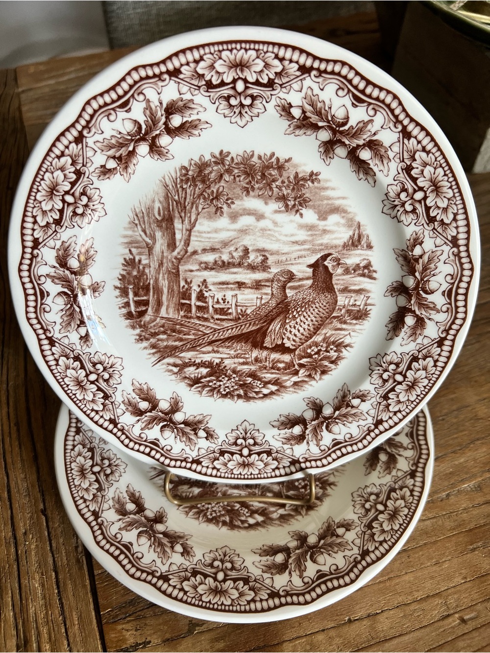 Royal Stafford 8.5” Pheasant Salad Plates Set of 2